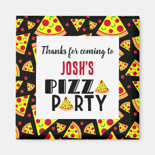 Thanks for Coming Kids Pizza Birthday Party Favour Magnet