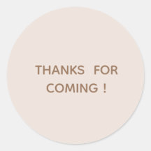 THANKS for COMING ! Minimalist Blush Pink Round