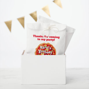 Thanks for coming to mu pizza Birthday party Favour Bags