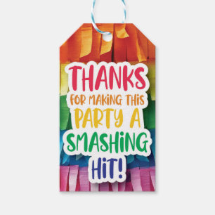 Thanks for coming to my Party - Piñata  Gift Tags