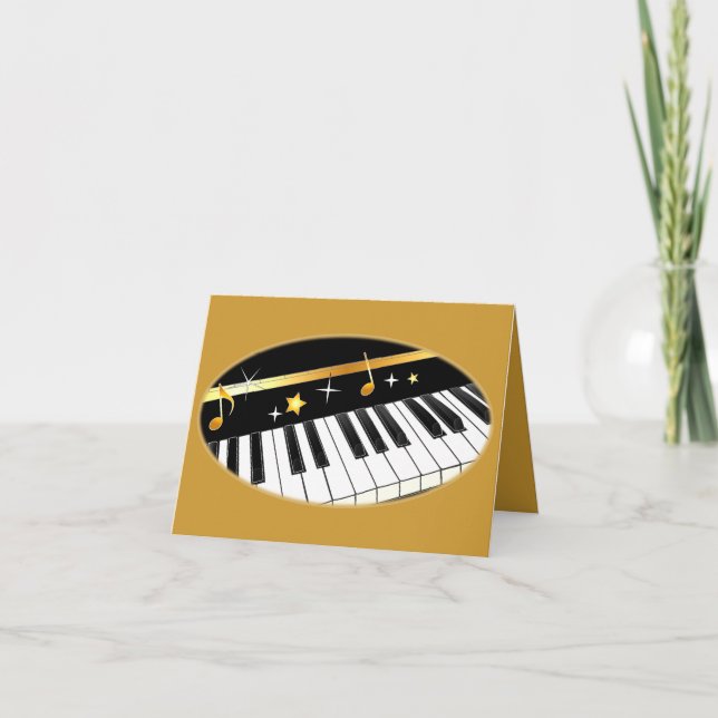 Thanks for Coming to My Piano Recital Thank You Card (Front)