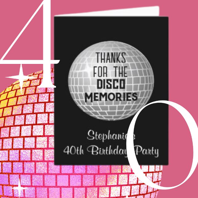 Thanks For Disco Memories 40th Birthday Thank You  (Creator Uploaded)