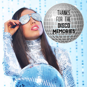Thanks For Disco Memories Funny Retro Classic Round Sticker