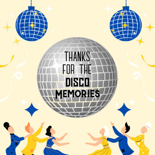 Thanks For Disco Memories Funny Retro Waterproof