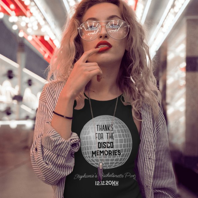 Thanks For Disco Memories Retro Bachelorette Party T-Shirt (Creator Uploaded)