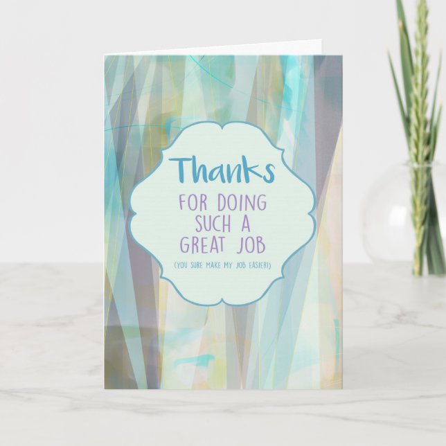Thanks for Doing Such a Great Job Card (Front)