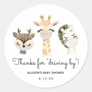 Thanks for Driving By Animals in Masks Favour Tag