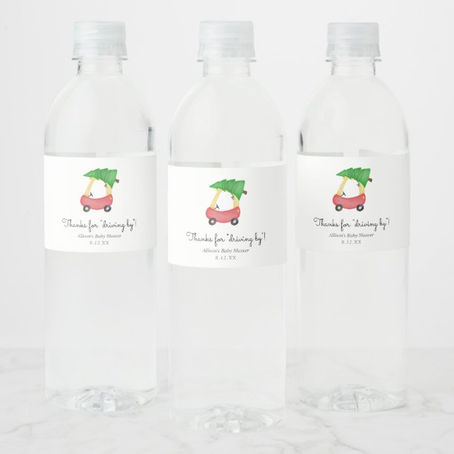 Thanks for Driving By Favour Water Bottle Label (Bottles)