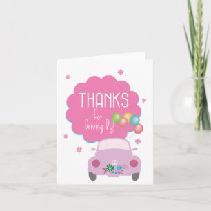 Thanks for Driving By Pink Car Card