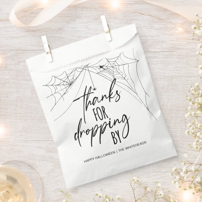 Thanks for Dropping by Halloween Party Favour Bags (Clipped)