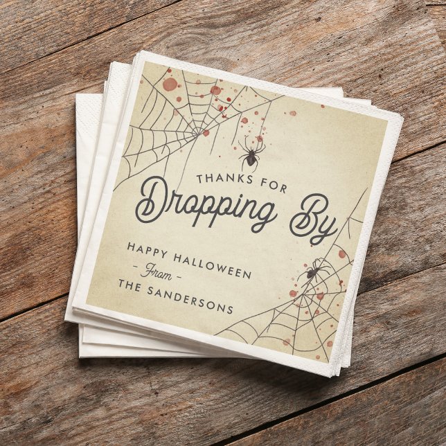 Thanks For Dropping By Halloween Party Napkin (Creator Uploaded)