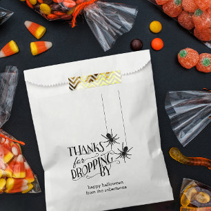 Thanks for Dropping By   Spider Halloween Candy Favour Bags