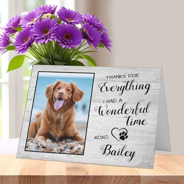 Thanks For Everything Custom Pet Loss Dog Sympathy Card (Creator Uploaded)
