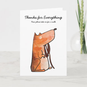 Thanks for Everything Dog Walking Card