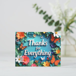Thanks for Everything Postcard