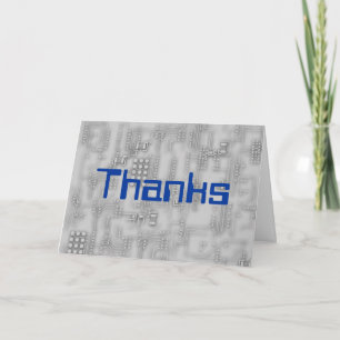 Thanks for fixing computer thank you card