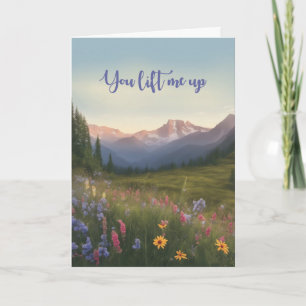 Thanks for Friendship Lift Me Up Mountains  Card