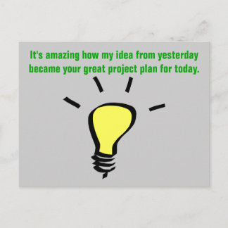 Thanks for giving me credit for that idea postcard
