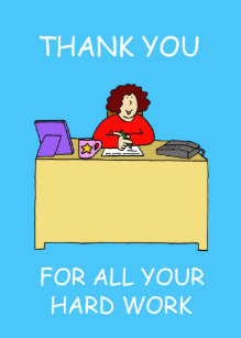For Hard Work Thank You Cards Zazzle Uk
