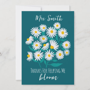 Thanks for Helping Me Bloom Editable Card   White 