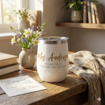 Thanks For Helping Me Bloom Thermal Tumbler