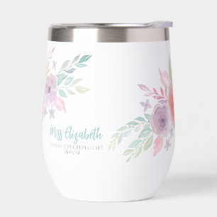 Thanks For Helping Me Bloom Water Bottle