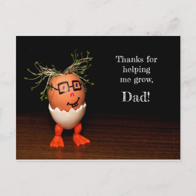 Thanks for Helping Me Grow, Dad Postcard (Front)