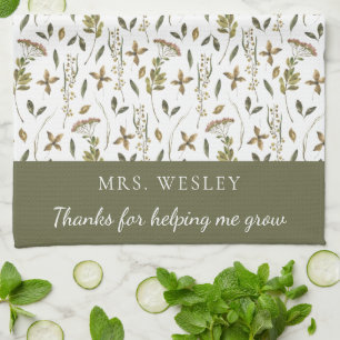 Thanks For Helping Me Grow Kitchen Towels