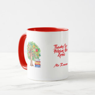 Thanks for Helping Me Grow,Personalised Teacher  Mug
