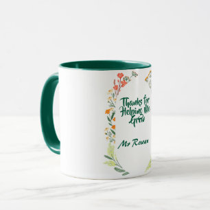 Thanks for Helping Me Grow,Personalized Teacher  Mug