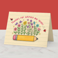 Thanks for Helping Me Grow Teacher Appreciation