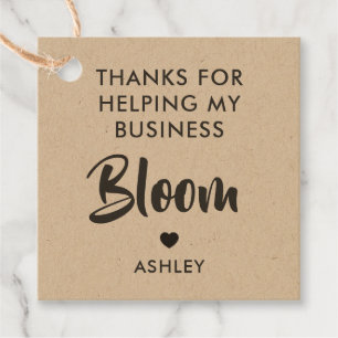 Thanks for Helping My Business Bloom Gift Tag