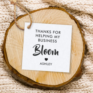 Thanks for Helping My Business Bloom Gift Tag