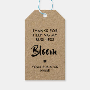 Thanks for Helping My Business Bloom Personalised Gift Tags