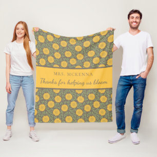 Thanks For Helping Us Bloom Fleece Blanket