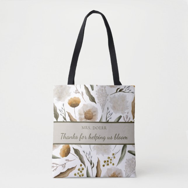 Thanks For Helping Us Bloom Tote (Front)