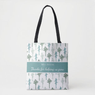 Thanks For Helping Us Grow Teacher Tote Bag