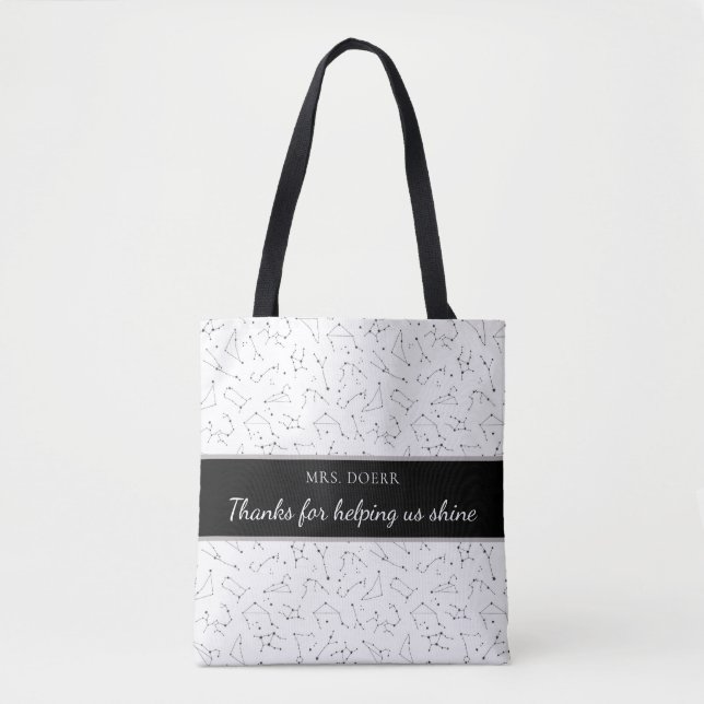 Thanks For Helping Us Shine Teacher Tote Bag (Front)