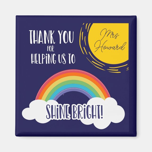 thanks for helping us to shine bright magnet (Front)