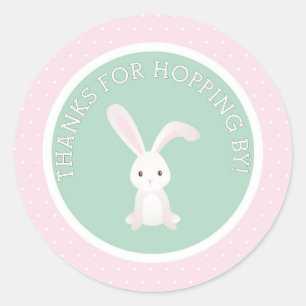 Thanks for Hopping by! Bunny Thank You Sticker