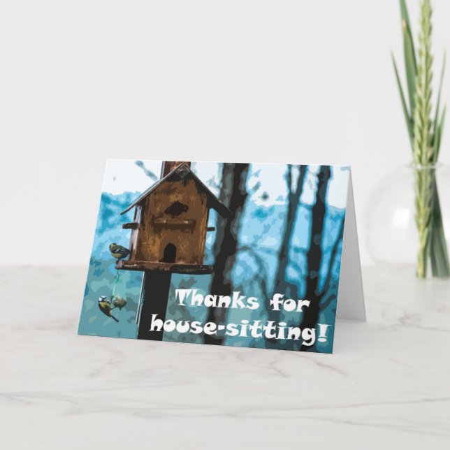 Thanks for house-sitting thank you card (Front)