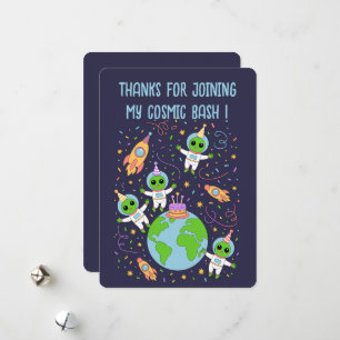 Thanks for Joining My Cosmic Birthday Bash – Space Holiday Card