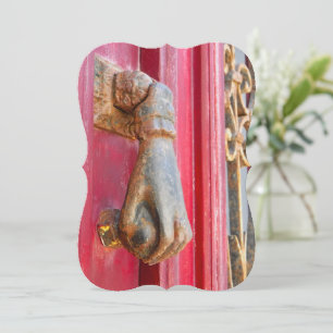 Thanks For Lending A Hand!/Brass Hand Door Knocker Thank You Card