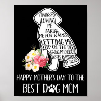 Thanks for loving happy mother's day to the dog mo poster