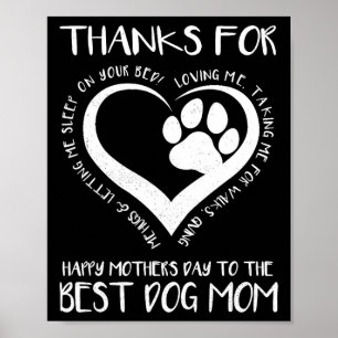 Thanks For Loving Me Happy Mother's Day To The Bes Poster