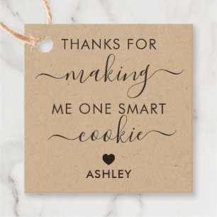 Thanks for Making Me One Smart Cookie Tag, Kraft Favour Tags