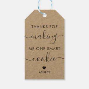 Thanks for Making Me One Smart Cookie Tag, Kraft Gift Tags