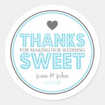 Thanks For Making Our Wedding Sweet (Blue / Grey)