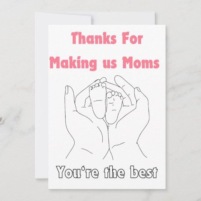 Thanks For Making Us Moms <3 Holiday Card (Front)
