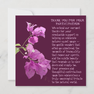 THANKS FOR NATURE EVENT PARTICIPATION